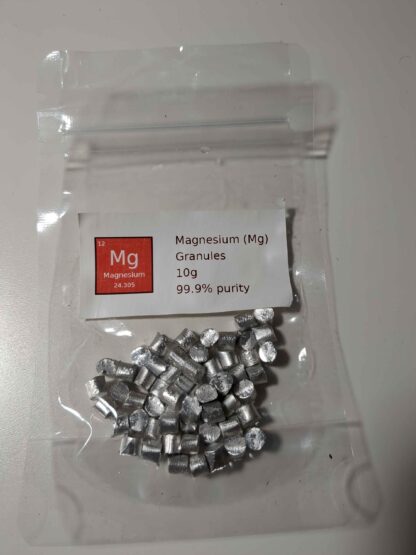 Pure magnesium, element 12, purity of 99.9%. Granules. Labeled bags, 10g+ - Image 2