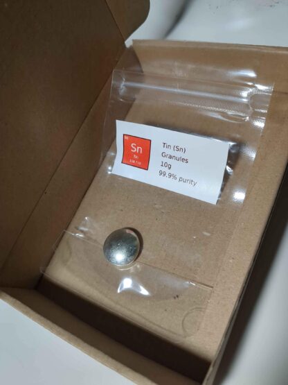 Pure tin, element 50, purity of 99.99%. Labeled bags, 10g+ - Image 3