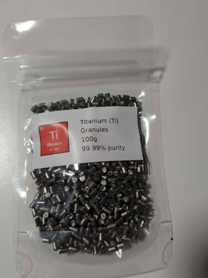 Pure titanium, element 22, purity of 99.9%. Granules. Labeled bags, 10g+ - Image 2