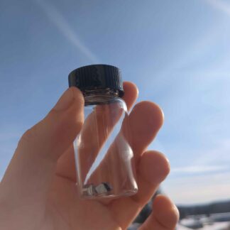 Pure Vanadium Sample in a Glass Vial