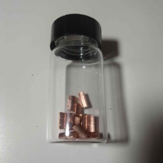 Pure Copper Sample in a Glass Vial